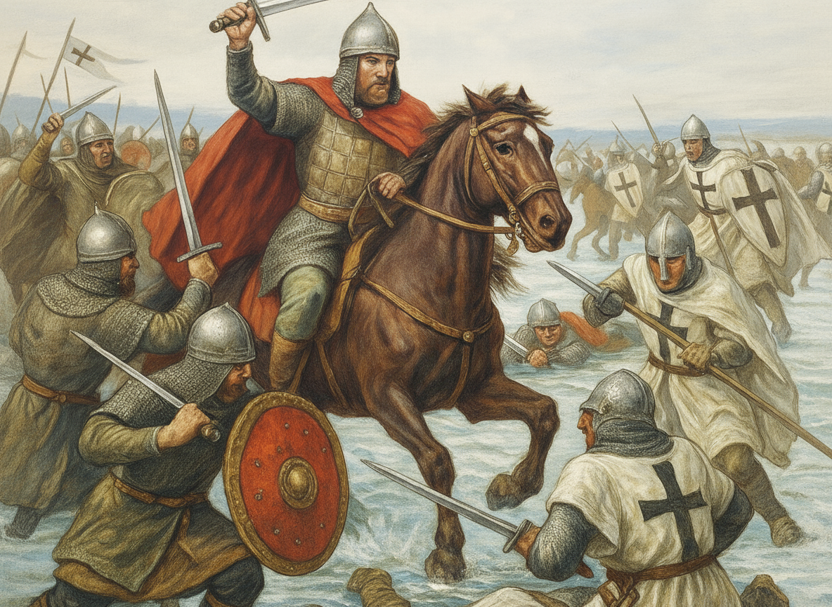 Изображение Ледового сражения в 1242 году