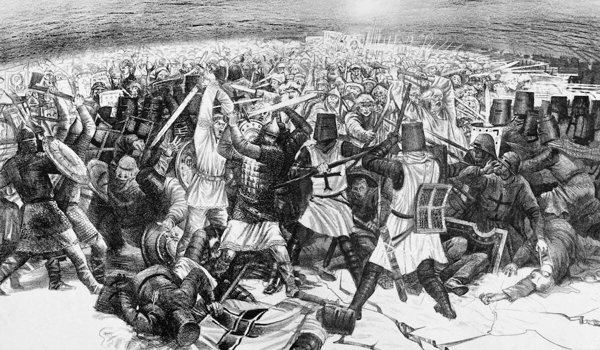 Изображение Ледового сражения в 1242 году