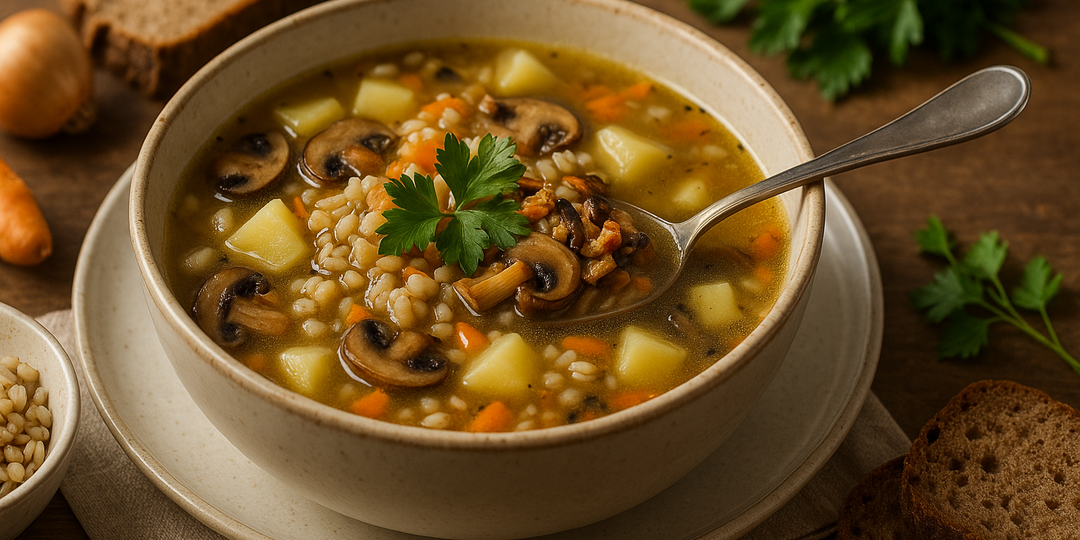 Грибной суп с перловкой: просто, сытно и по-домашнему