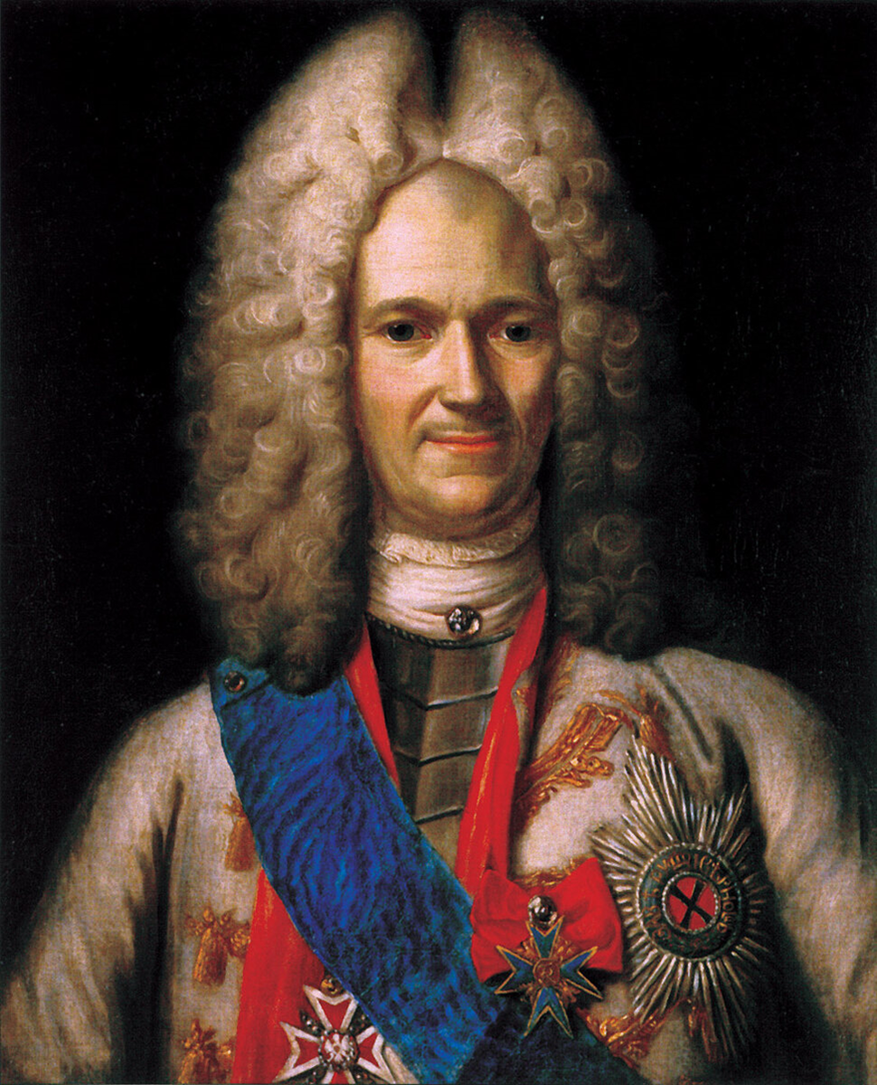 Светлейший князь А. Д. Меншиков. Портрет работы неизвестного художника начала 18 века