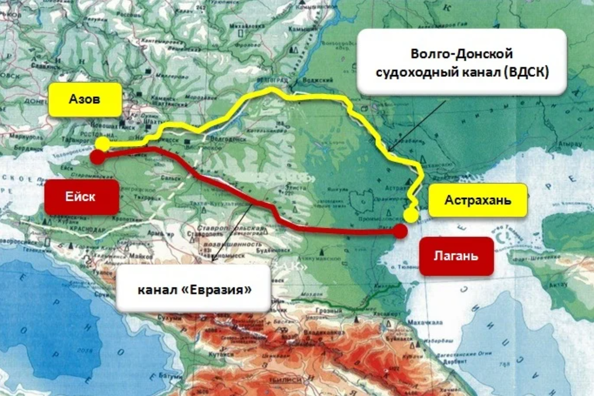 На заглавном фото: проектный маршрут канала «Евразия»