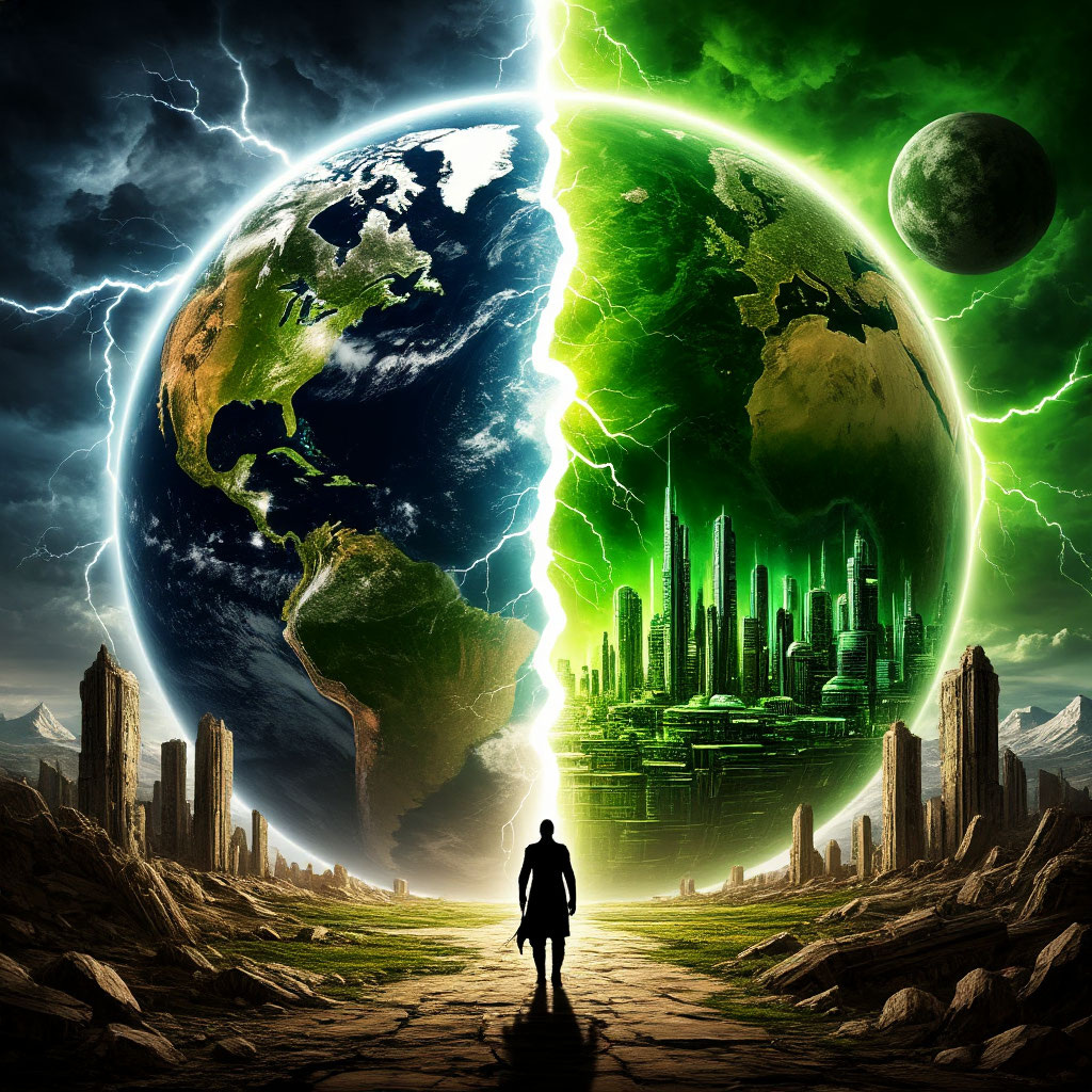 Иллюстрация "Переход к Эре Мирового Воссоединения" создана сетью Шедеврум