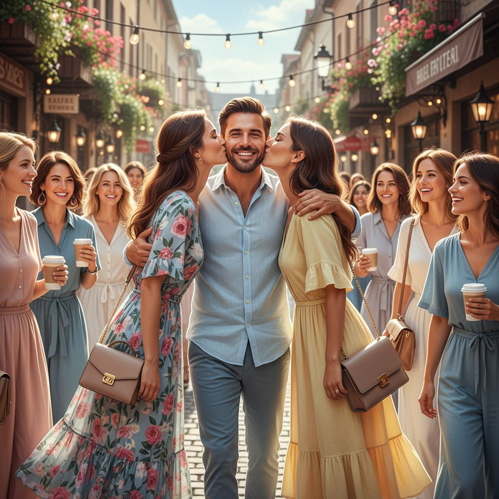 Голубая мечта многих мужчин: много женщин, которые тебя безусловно любят и хотят, но при этом ничего не требуют. 