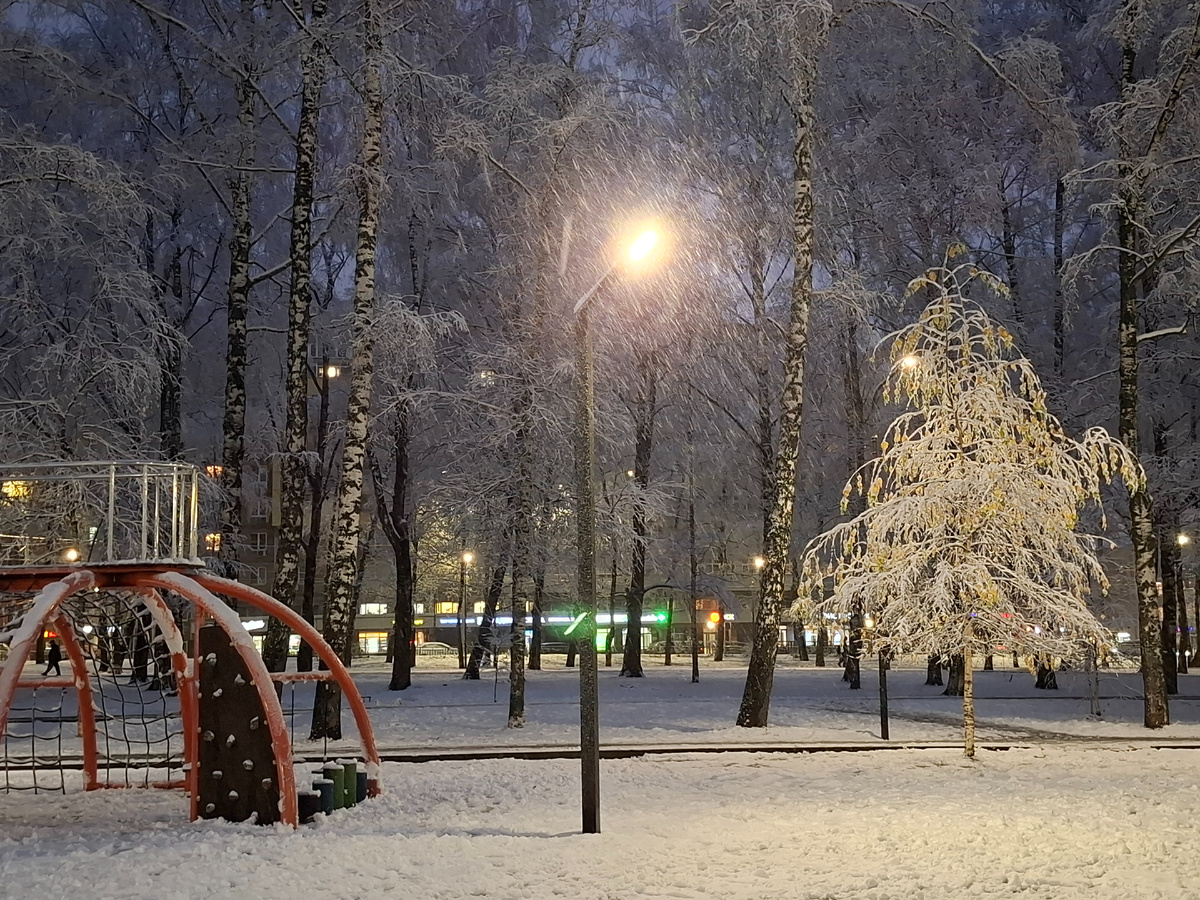 Первый снег в 2025 году. Снег  ❄️ и дождь ☔️.  Всё разом, щедрая погода,  ничего для нас не жалеет 