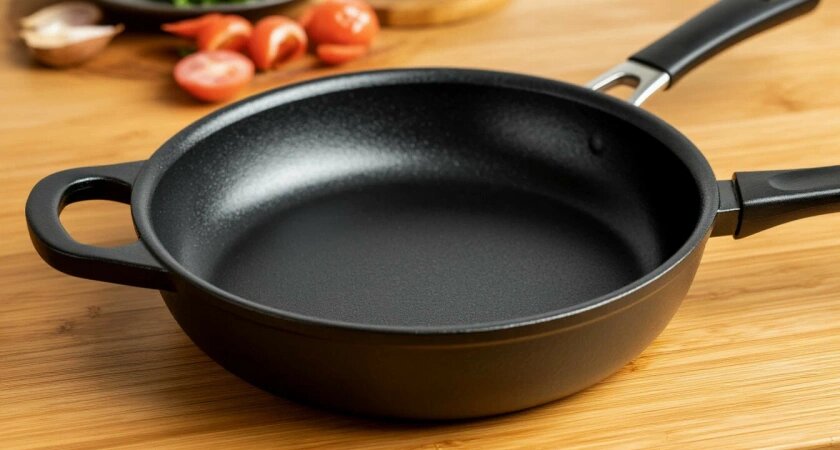    2 ложки в воду — и сковорода снова будет антипригарной: больше ничего не прилипнет и не пригорит — лайфхак