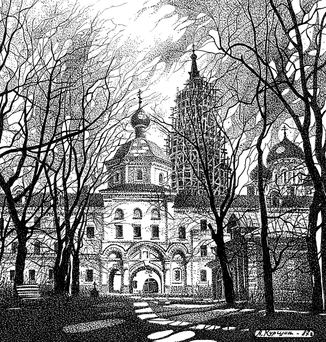  Валаамский монастырь 20×19 1987 г..  Источник изображения : valamo.ru›alb/kurshin-valaam/