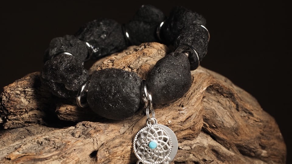 украшения с Обсидианом 