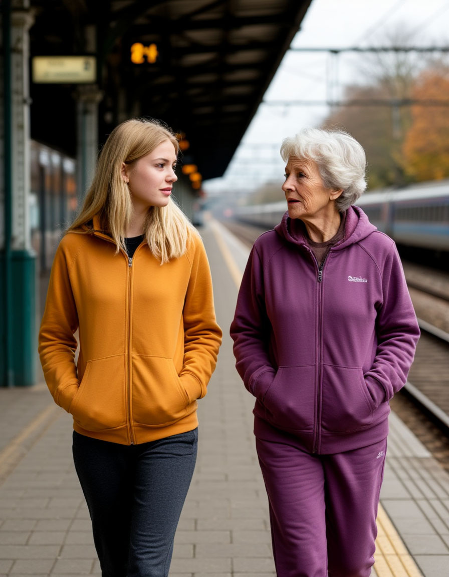 Серьёзный разговор матери с дочерью. Картинка создана ИИ.