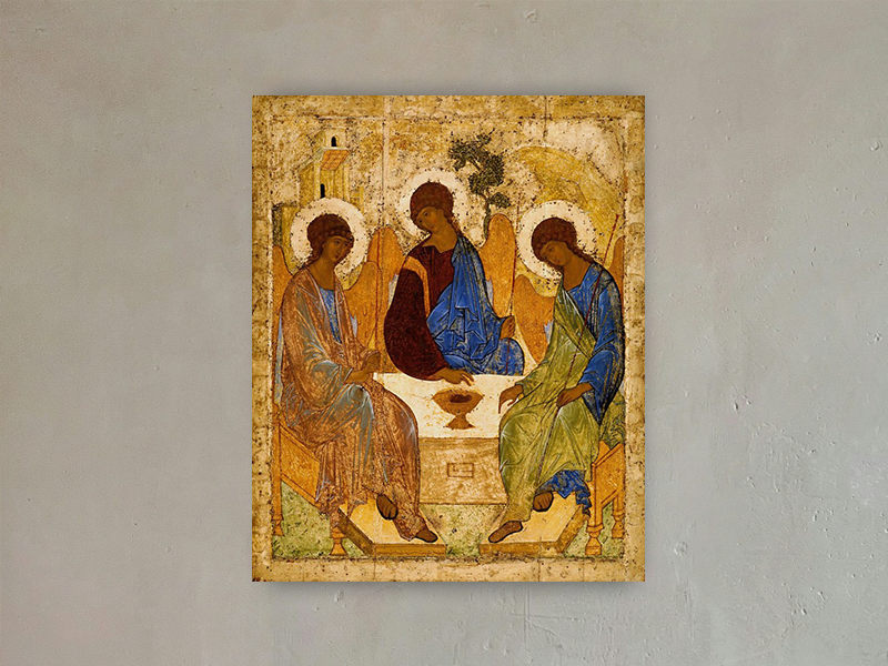 Икона Андрея Рублева "Троица"