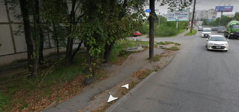    Столб в 2024 году. Фото: панорама Яндекс