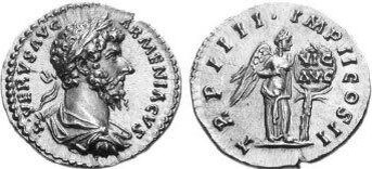 Монета с профилем Луция Вера