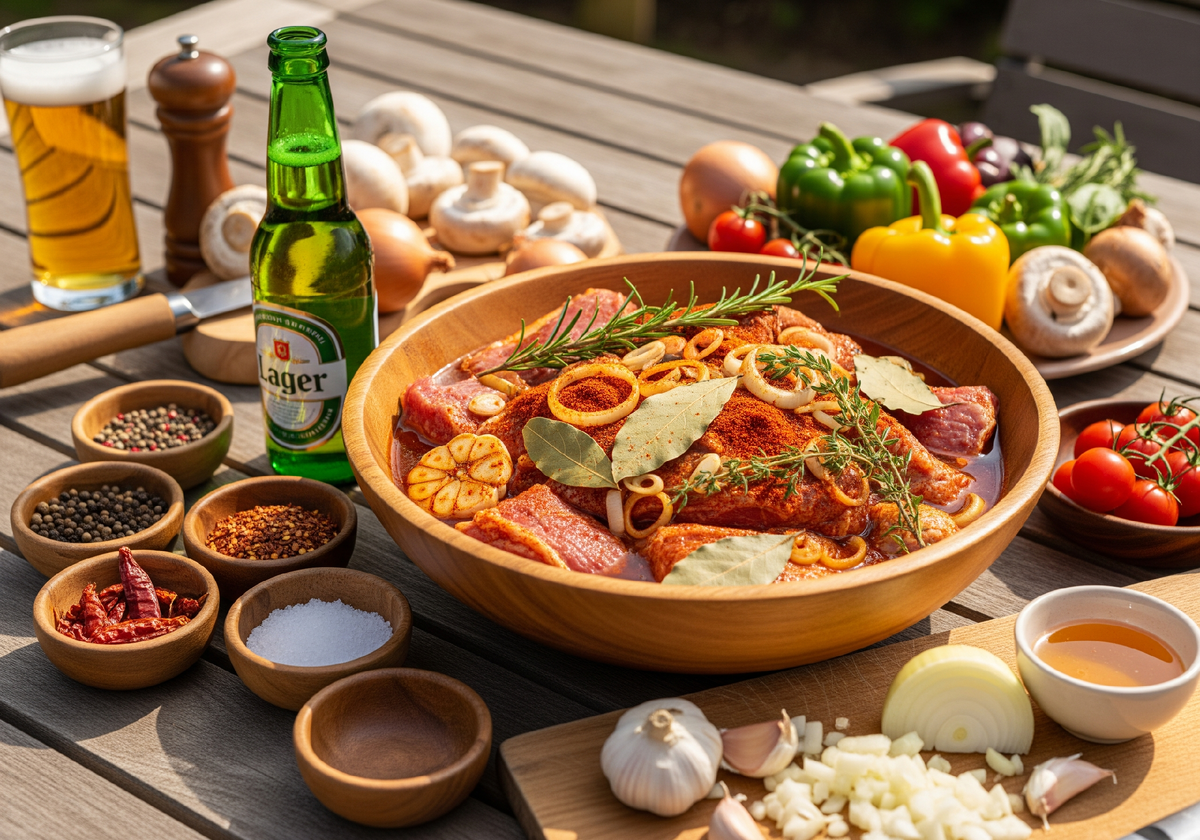 Пивной маринад для шашлыка