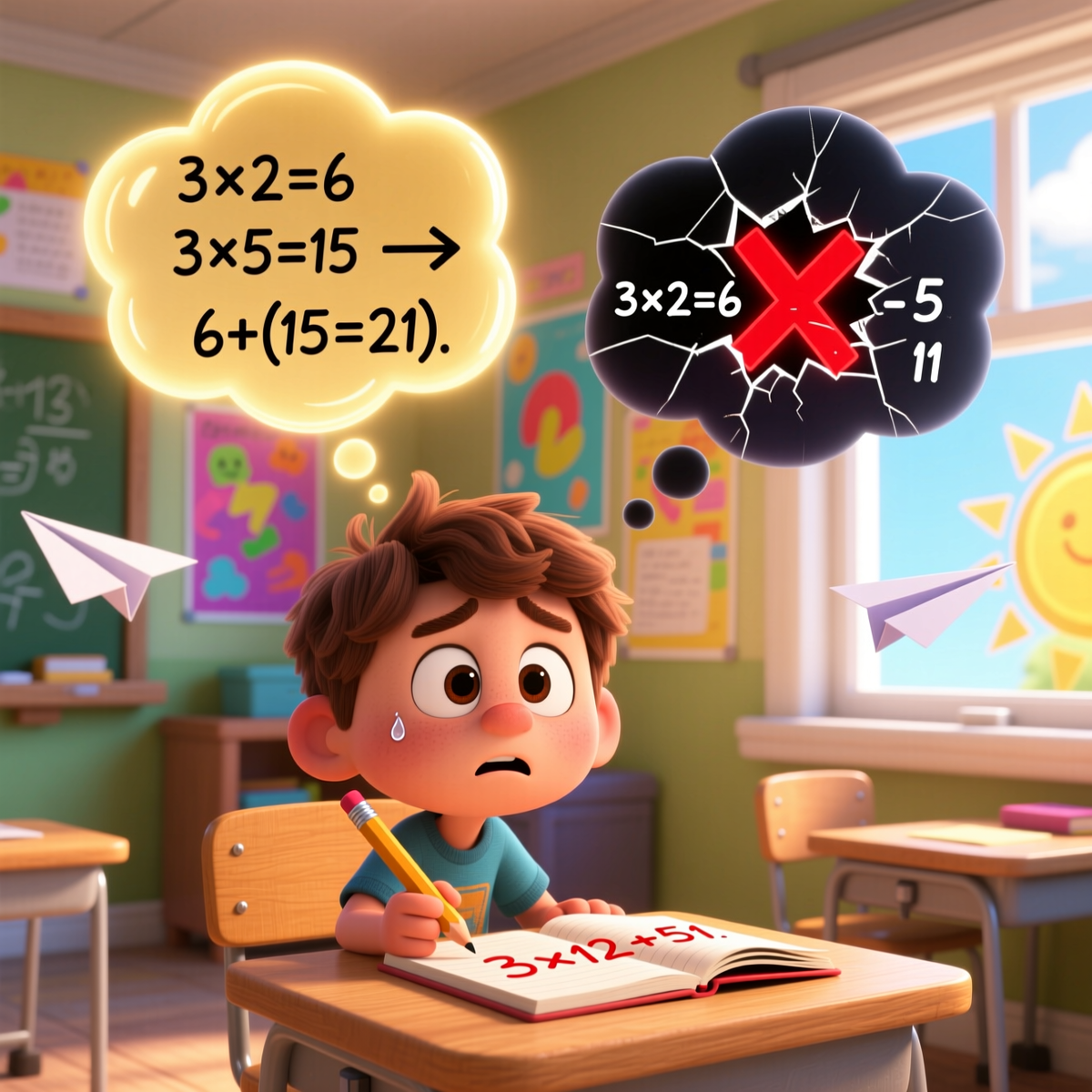 «Распределил» и сломал! Почему в примере 3 × (2 + 5) нельзя умножить только на двойку? Ловим невидимую ошибку, которая крадет баллы на контрольных.