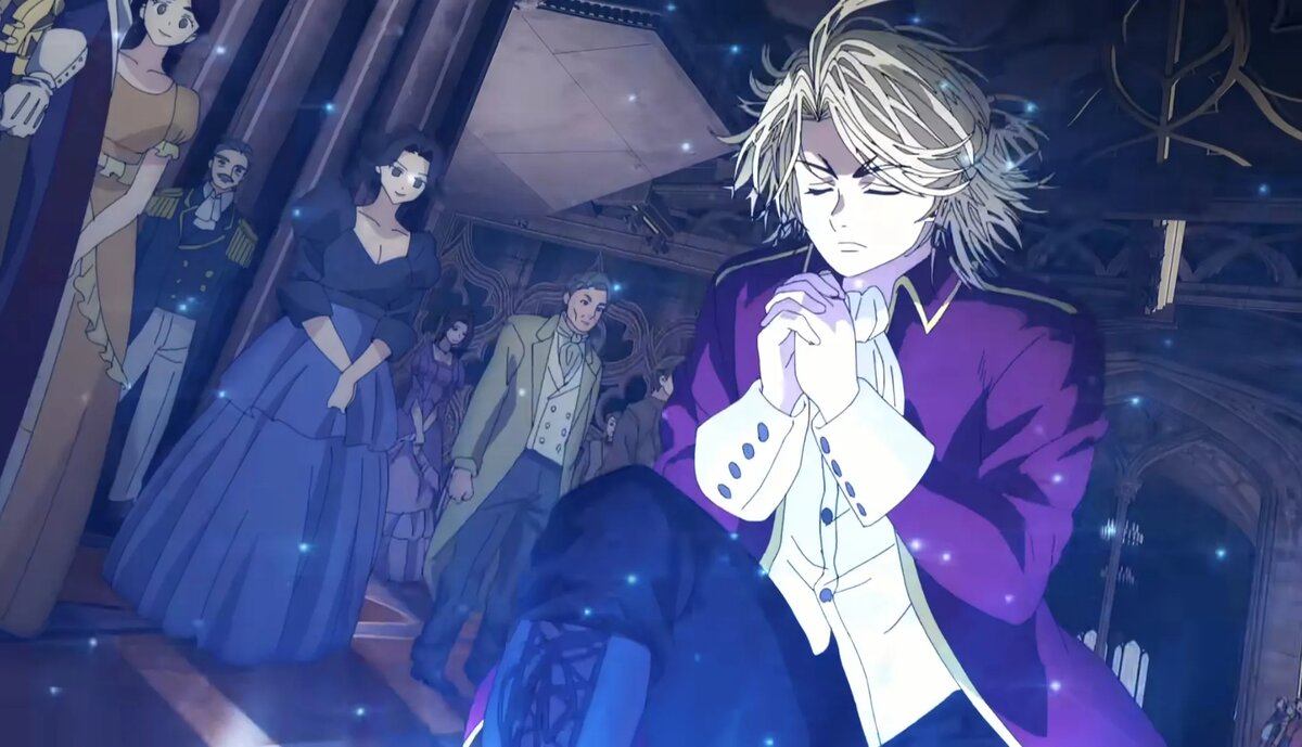 Кадр из трейлера аниме «Изгнанный реинкарнированный тяжёлый рыцарь не имеет себе равных в знаниях игры»   📷