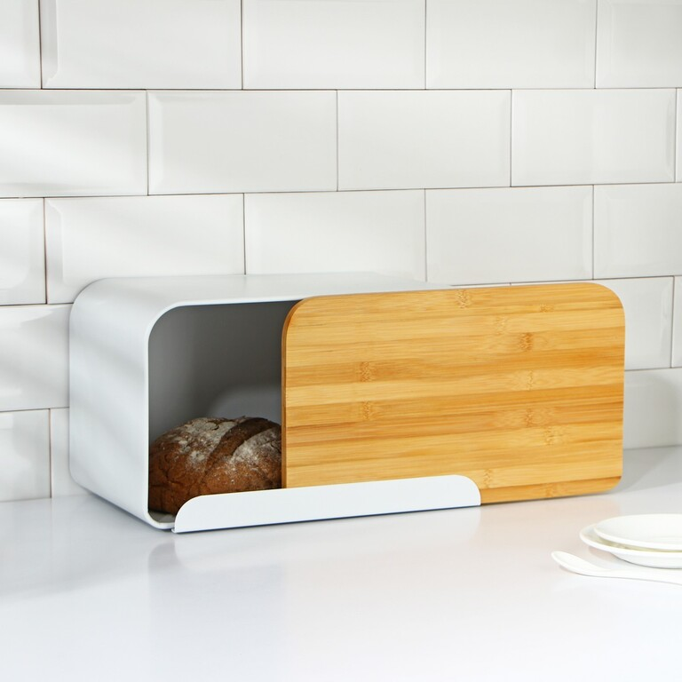 Хлебница с бамбуковой крышкой 