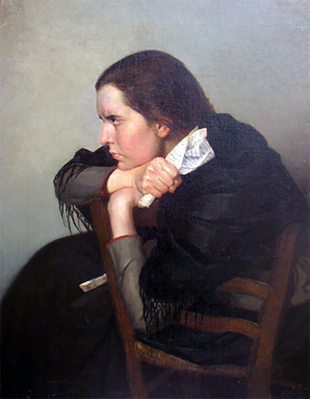 Дмитрий Синоди-Попов. Портрет художницы Серафимы Блонской, 1890. Таганрогский художественный музей 