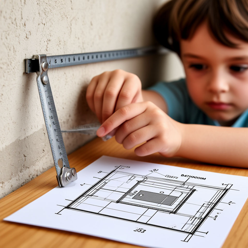 Главное — не упустить ни сантиметра! Замеряем ширину и высоту КАЖДОЙ стены, даже маленькой за дверью.