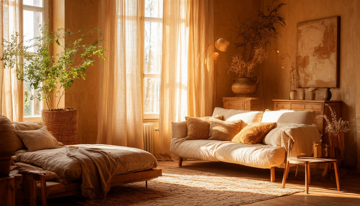 Уютный интерьер всегда важен, но в холодного время года - это дополнительно согревает. ИИ