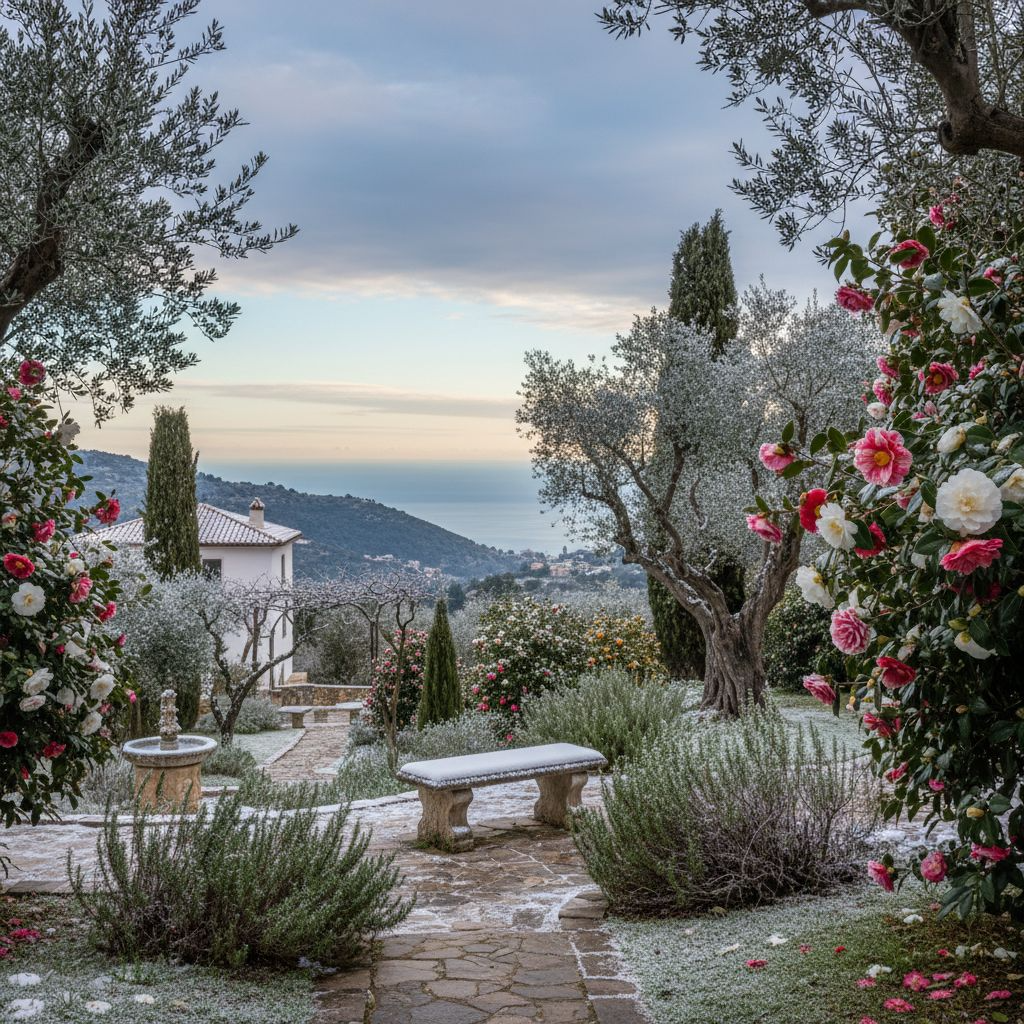 Зимний сад с камелиями