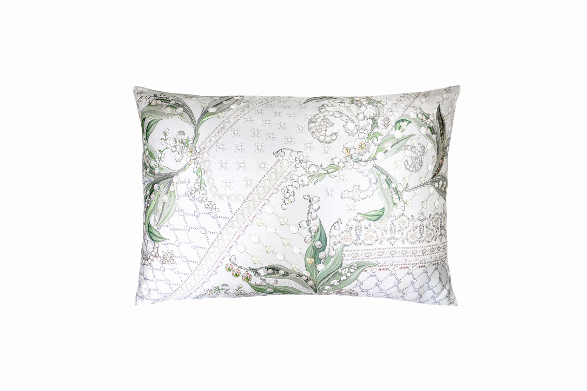 Шелковая наволочка "Ландыши". Коллекция "Фаберже". Моллен