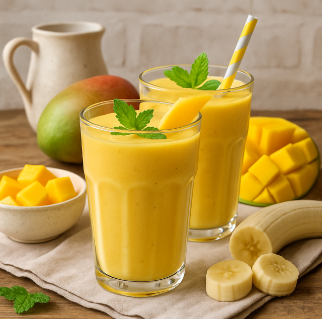Смузи из манго и банана — нежный тропический напиток для заряда энергии. Рецепты от Дарики