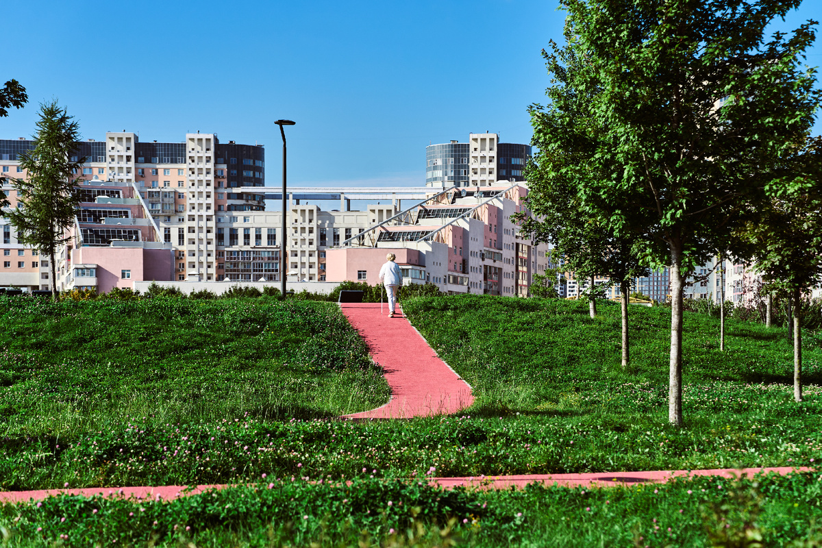 Искусственный холм в парке «Ходынское поле»