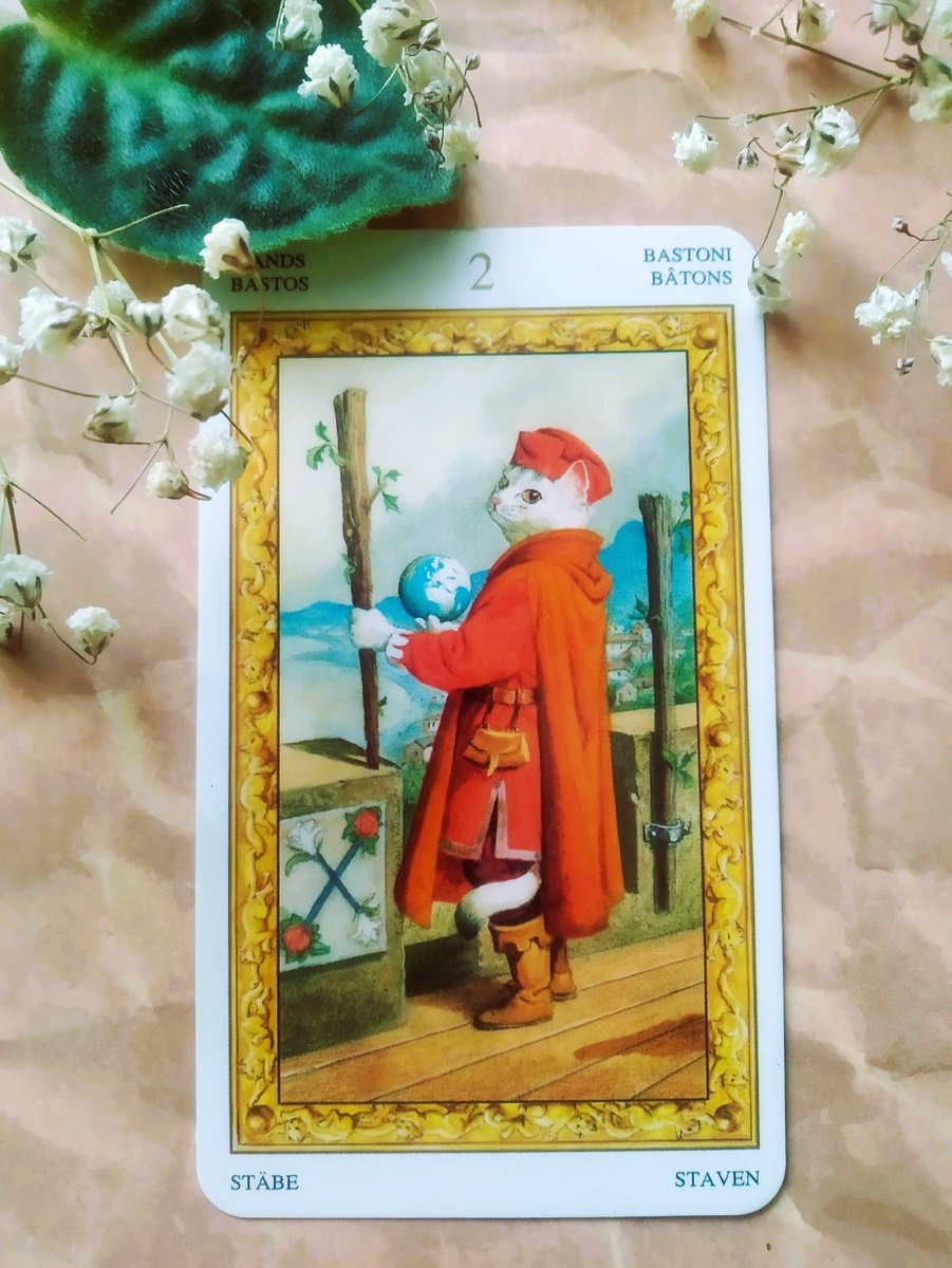 2 жезлов в Таро Белых кошек