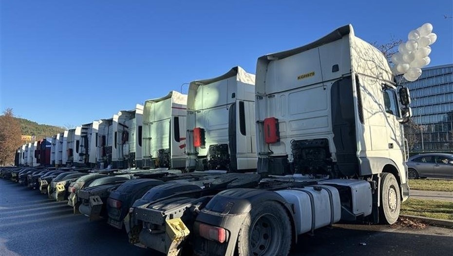 Автор фото: Delfi. Тягачи в ходе акции протеста в Вильнюсе, Литва.
