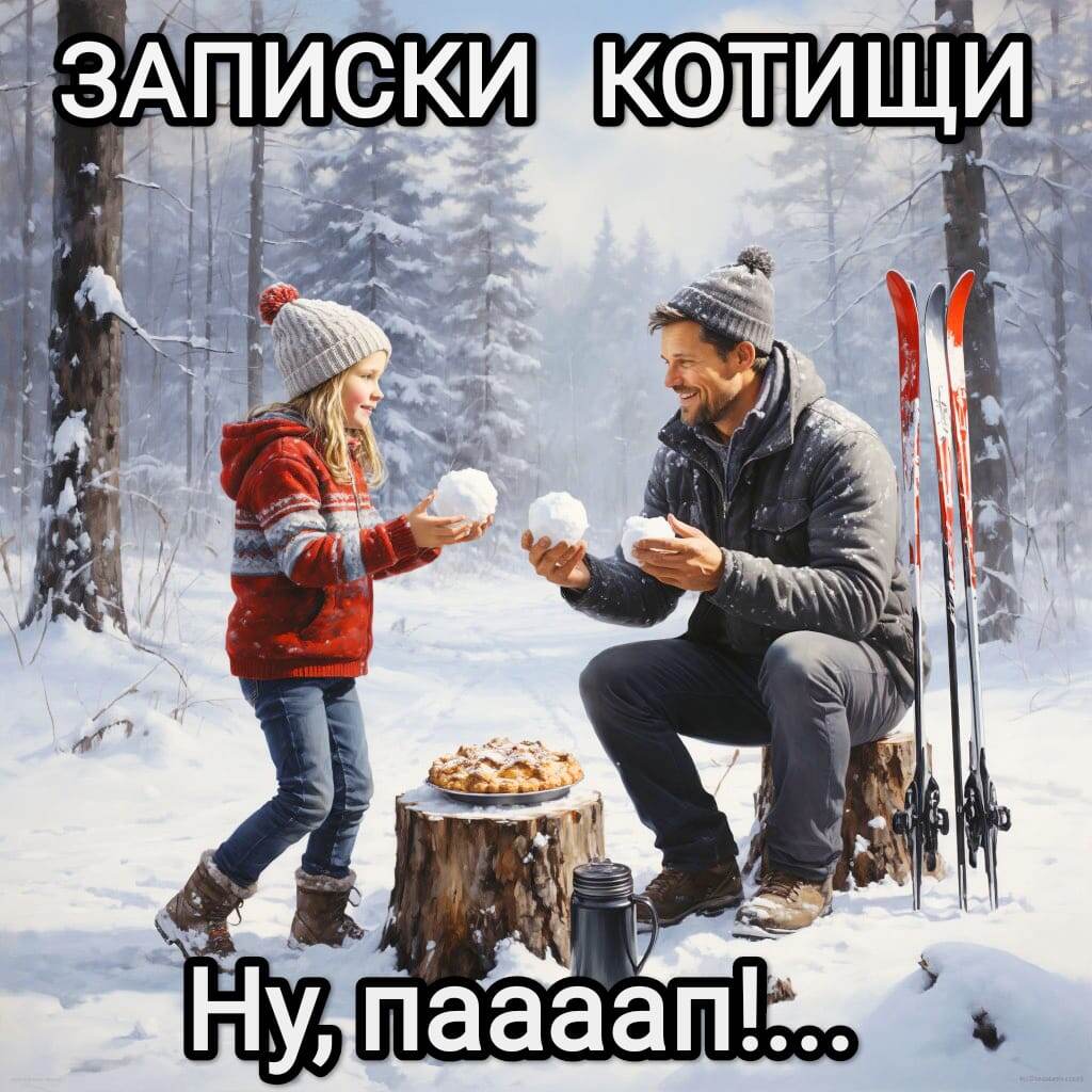 «Тот день должен был быть идеальным: лыжи, термос с чаем и папины шутки. Но одна его шалость обернулась настоящей авантюрой, о которой я до сих пор вспоминаю с теплом. И да, тем самым снежком, что попал мне точно в шапку.»