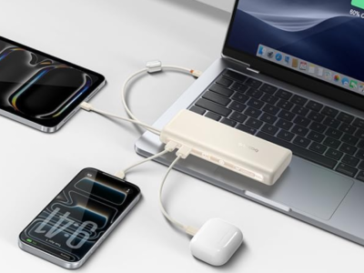    Baseus выпустила ёмкий пауэрбанк EnerFill FC41 с двумя кабелями