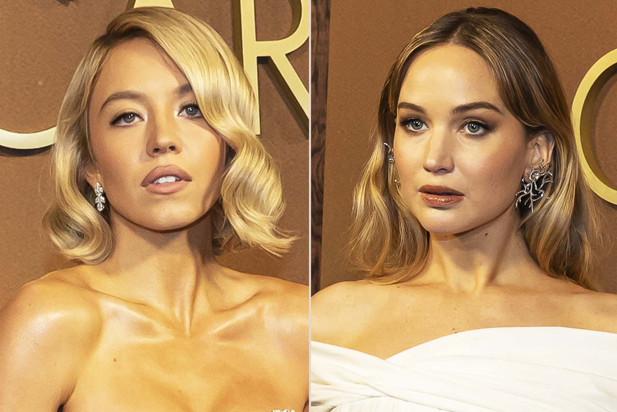     Сидни Суини в наряде со глубоким декольте и Дженнифер Лоуренс в платье с экстремальным разрезом появились на премии