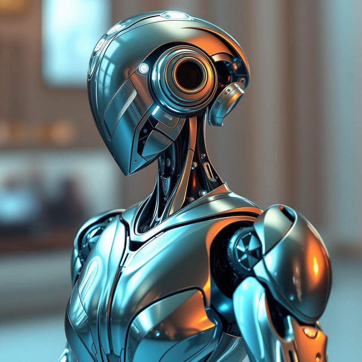 Андроид. Иллюстрация сгенерирована нейросетью