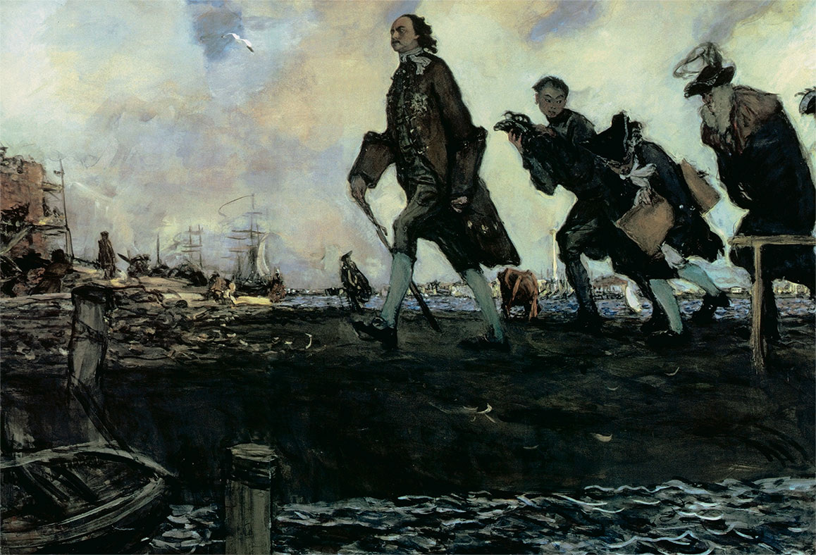 Петр Великий проводит трассировку новой оптоволоконной линии, которая должна стать основой онлайн-статуса России