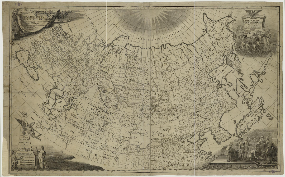 Знаменитая "генеральная карта России" составлена в том числе на основе данных Унферагта