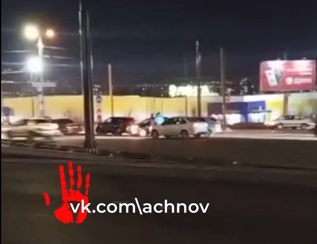 Кадр с видео очевидца