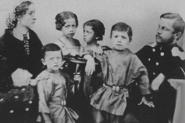 Семья Михаиля Врубеля в 1863 г.