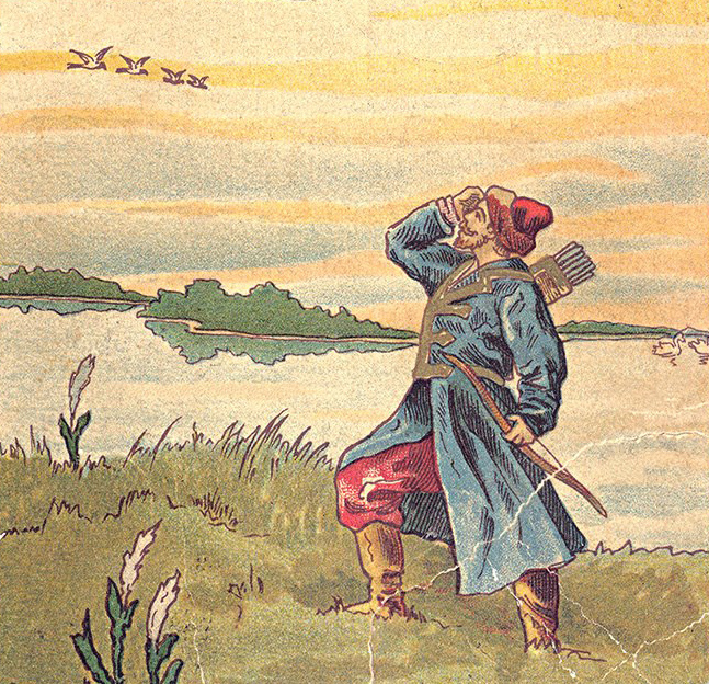 Дюк Степанович, дореволюционная почтовая открытка.