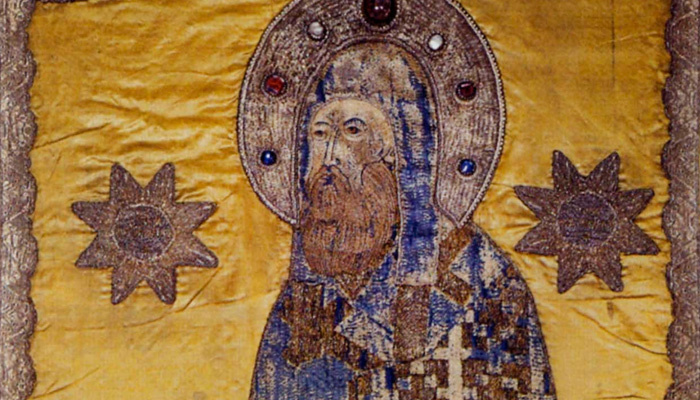 Святитель Иона (фрагмент вышивки, XV век). Фото: wikipedia.org