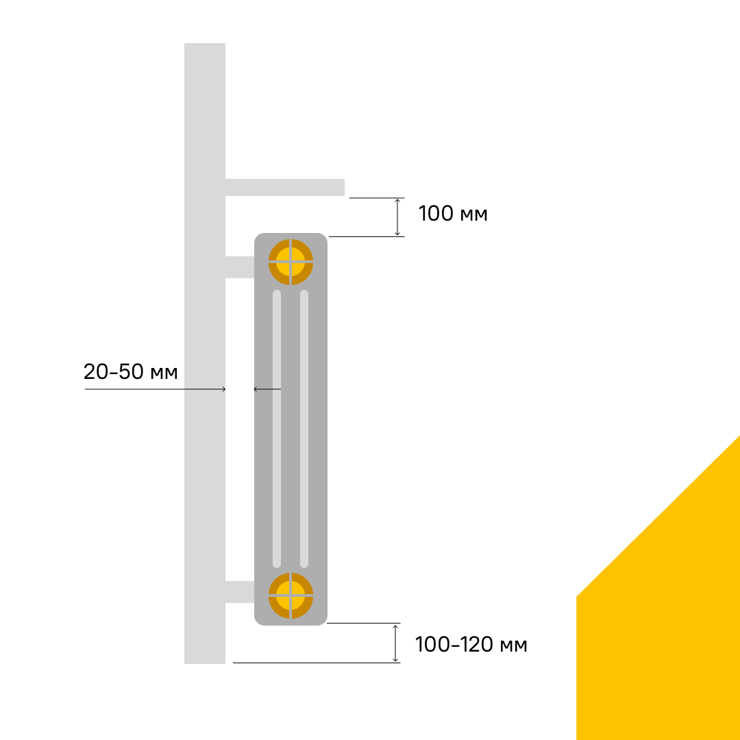 Схема монтажа радиаторов
