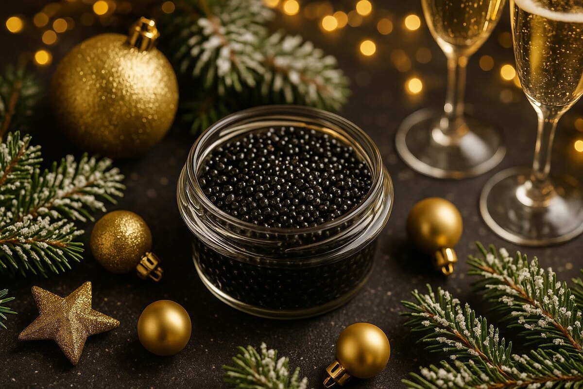 Главное украшение новогоднего стола - черная икра.