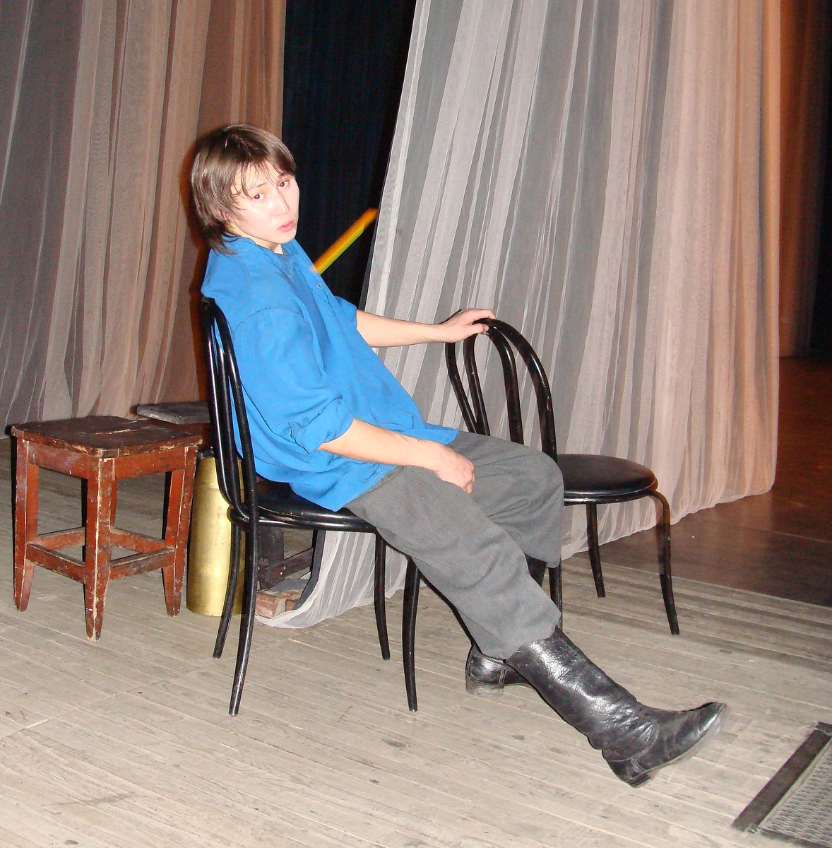 Вот таким Уран-оол Стал-оол впервые появился на сцене Национального театра. Роль Никиты в спектакле «Власть тьмы» 