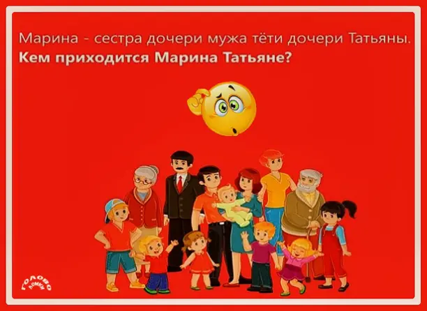 🧩 ГОЛОВОЛОМКА РОДСТВА: разберись в связях и найди ответ!