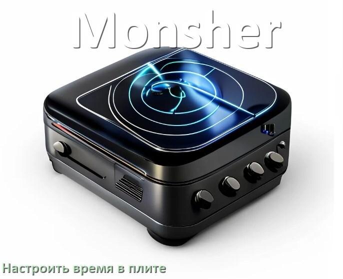 
Как на плите Monsher установить время и настроить часы