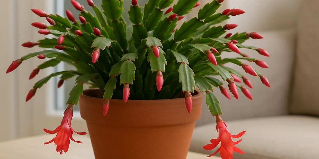 Правильный полив и освещение улучшают развитие рождественского кактуса