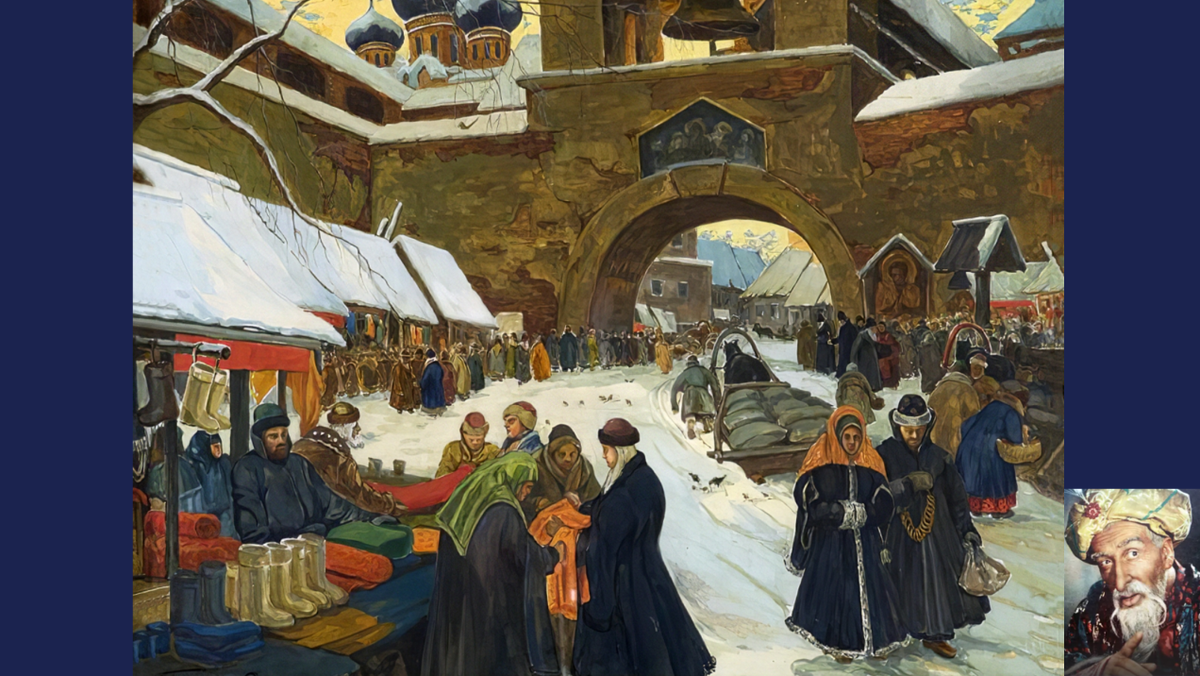 Иван Силыч Горюшкин-Сорокопудов «Базар у крепостной стены»
