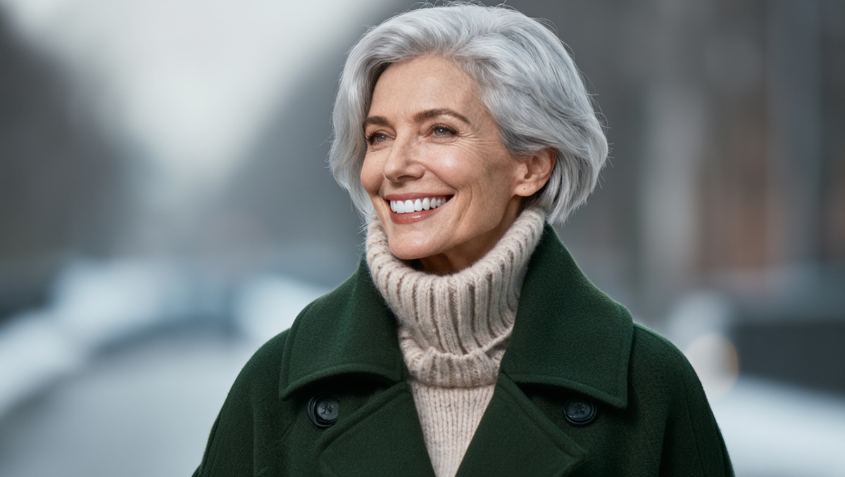 Если бы мерзла, так бы не улыбалась...)