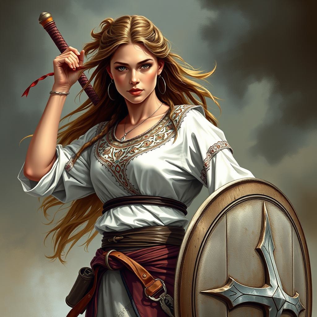 Изображение воительницы-амазонки