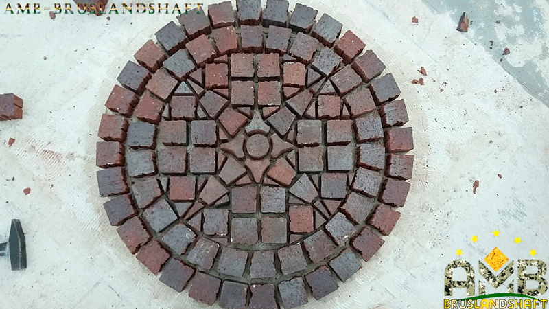 раскладка тротуарной клинкерной брусчатки с чего начать раскладывать мощение