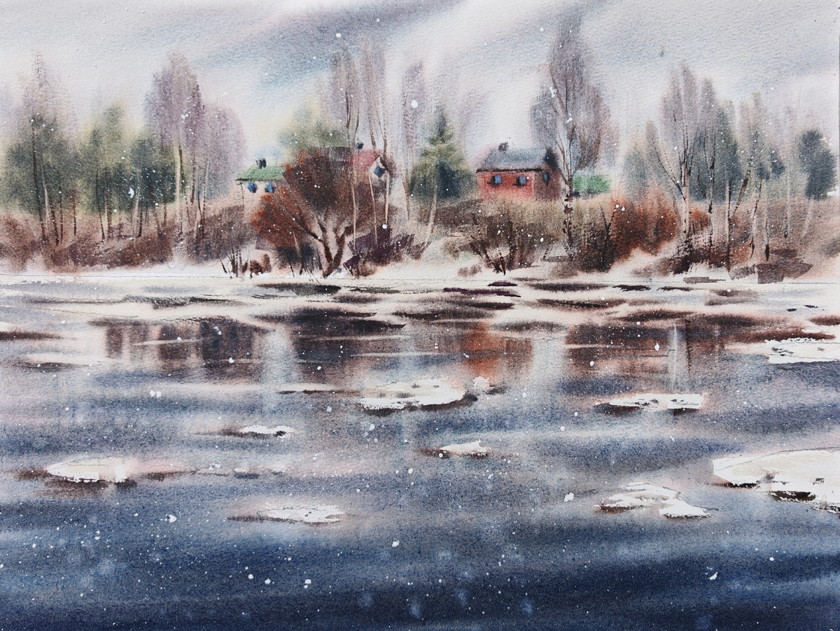 Готовая акварель