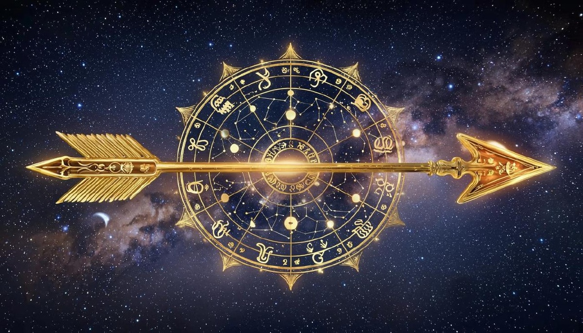 Зодиакальное созвездие Стрелец. Иллюстрация сгенерирована нейросетью